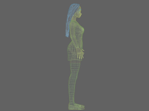 Anime classic girl V30180 3D Modell