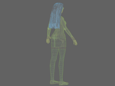 Anime classic girl V30180 3D Modell