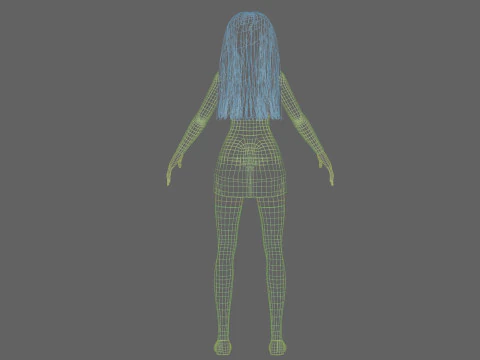 Anime classic girl V30180 3D Model