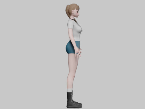 Anime cool girl V25353 3D Modell