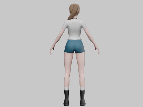 Anime cool girl V25353 3D Modell