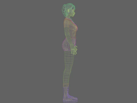 Anime cool girl V25353 3D Model