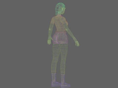Anime cool girl V25353 3D Model