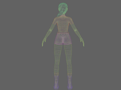 Anime cool girl V25353 3D Modell