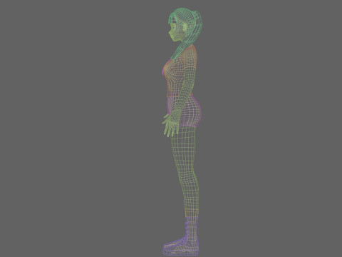 Anime cool girl V25353 3D Modell