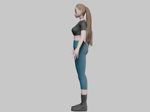Anime cute girl V28365 3Dモデル