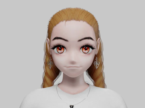 Anime Standard girl V28104 3D Model