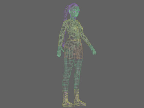 Anime stylized girl V26682 3Dモデル