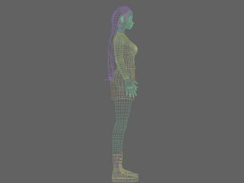 Anime stylized girl V26682 3D Model