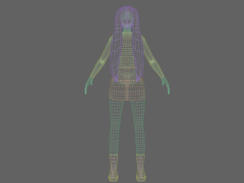 Anime stylized girl V26682 3Dモデル