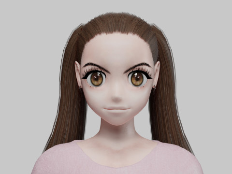 Anime Young girl V27313 3D 模型