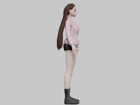 Anime Young girl V27313 3D 模型