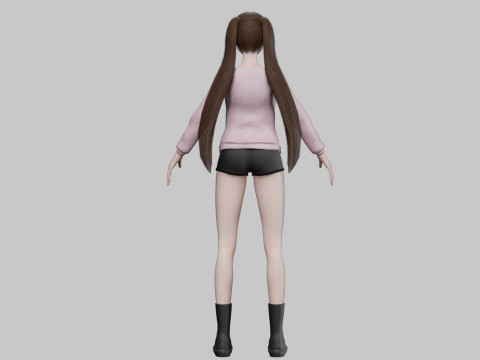 Anime Young girl V27313 3D 模型
