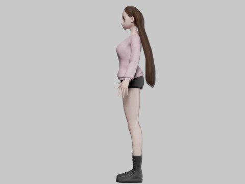 Anime Young girl V27313 3D 模型