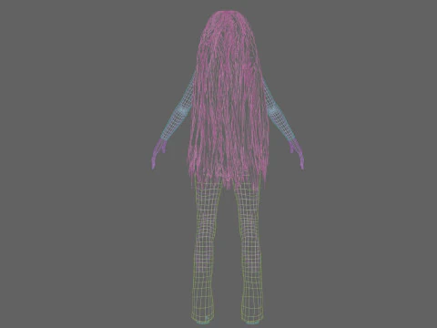 Basic anime girl V32120 3D Model