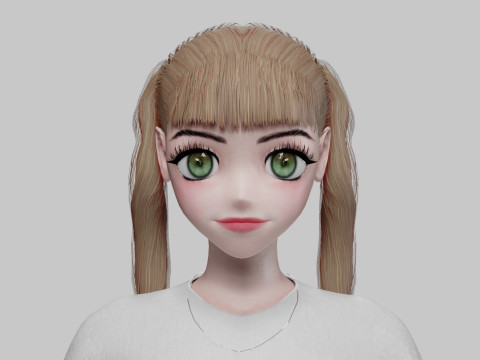 Basic Beautiful girl V26379 Modèle 3D