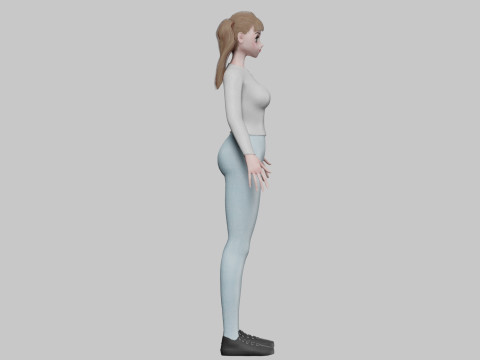 Basic Beautiful girl V26379 Modèle 3D