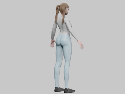 Basic Beautiful girl V26379 Modèle 3D