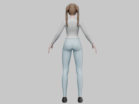 Basic Beautiful girl V26379 Modèle 3D