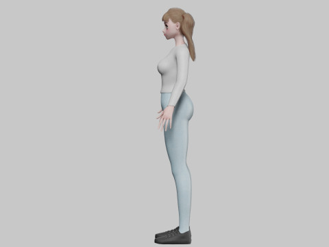 Basic Beautiful girl V26379 Modèle 3D