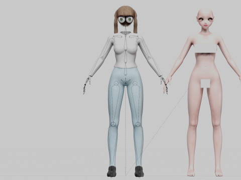 Basic Beautiful girl V26379 Modèle 3D