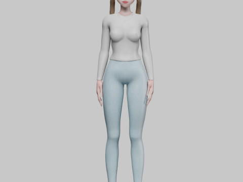 Basic Beautiful girl V26379 Modèle 3D