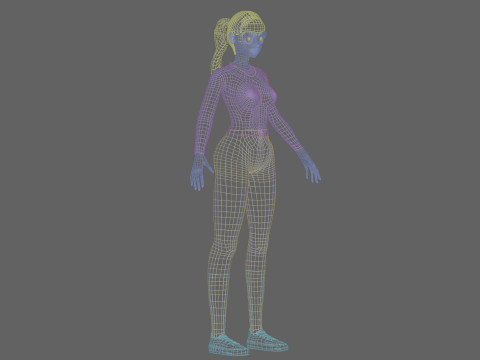 Basic Beautiful girl V26379 Modèle 3D