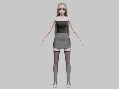 Basic classic girl V29023 Modelo 3D