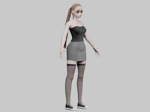 Basic classic girl V29023 Modelo 3D