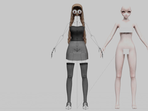 Basic classic girl V29023 Modelo 3D