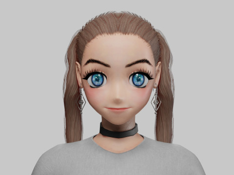 Basic cool girl V24535 Model 3D