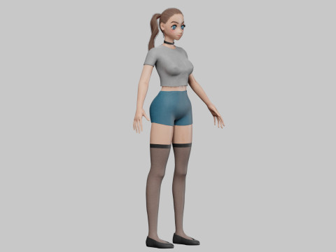 Basic cool girl V24535 Model 3D
