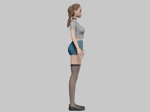 Basic cool girl V24535 Model 3D