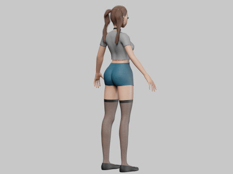 Basic cool girl V24535 Model 3D