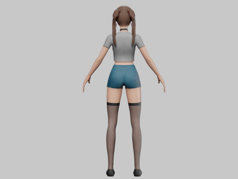 Basic cool girl V24535 Model 3D