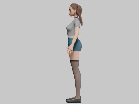 Basic cool girl V24535 Model 3D