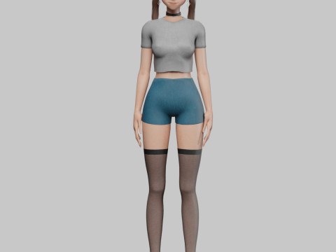Basic cool girl V24535 Model 3D