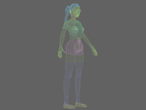 Basic cool girl V24535 Model 3D