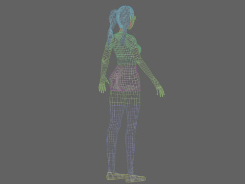Basic cool girl V24535 Model 3D