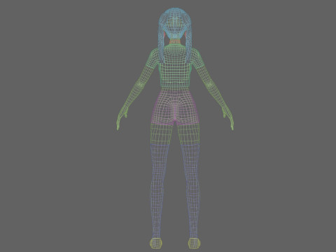 Basic cool girl V24535 Model 3D