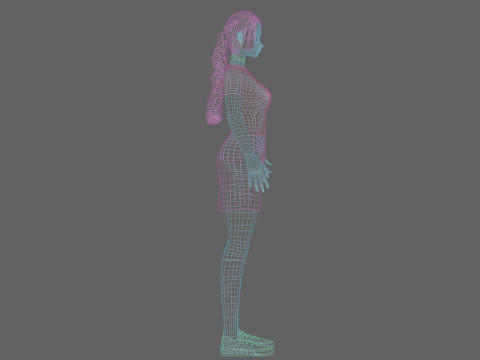 Basic cute girl V28669 Modèle 3D