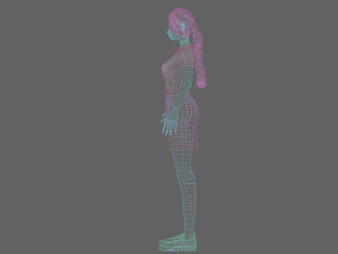 Basic cute girl V28669 Modèle 3D