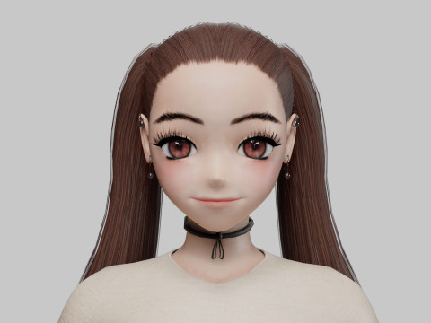 Basic Standard girl V23875 3D Model