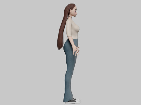 Basic Standard girl V23875 3D Model