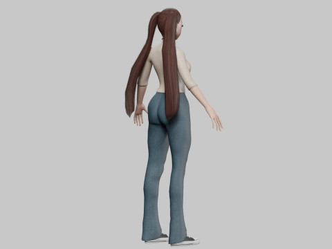 Basic Standard girl V23875 3D Model