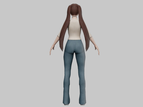 Basic Standard girl V23875 3D Model