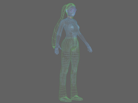 Basic Standard girl V23875 3D Model