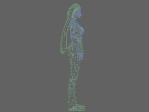 Basic Standard girl V23875 3D Model