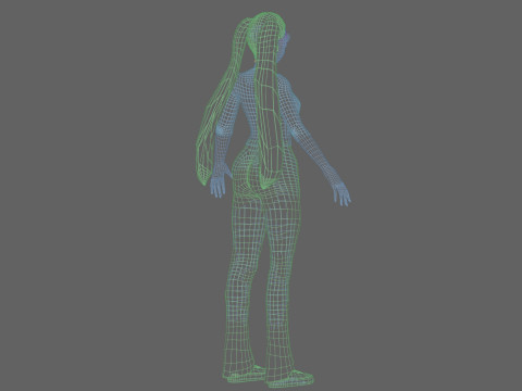 Basic Standard girl V23875 3D Model