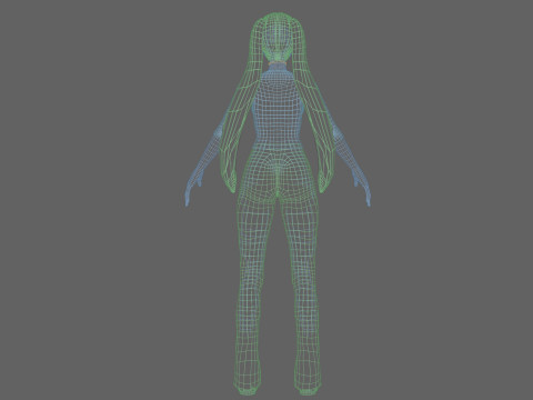 Basic Standard girl V23875 3D Model